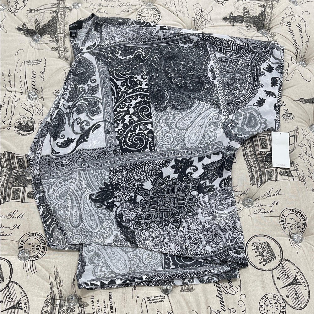 🎁 Karen Kane Drape-Front Kimono - Picture 12 of 13